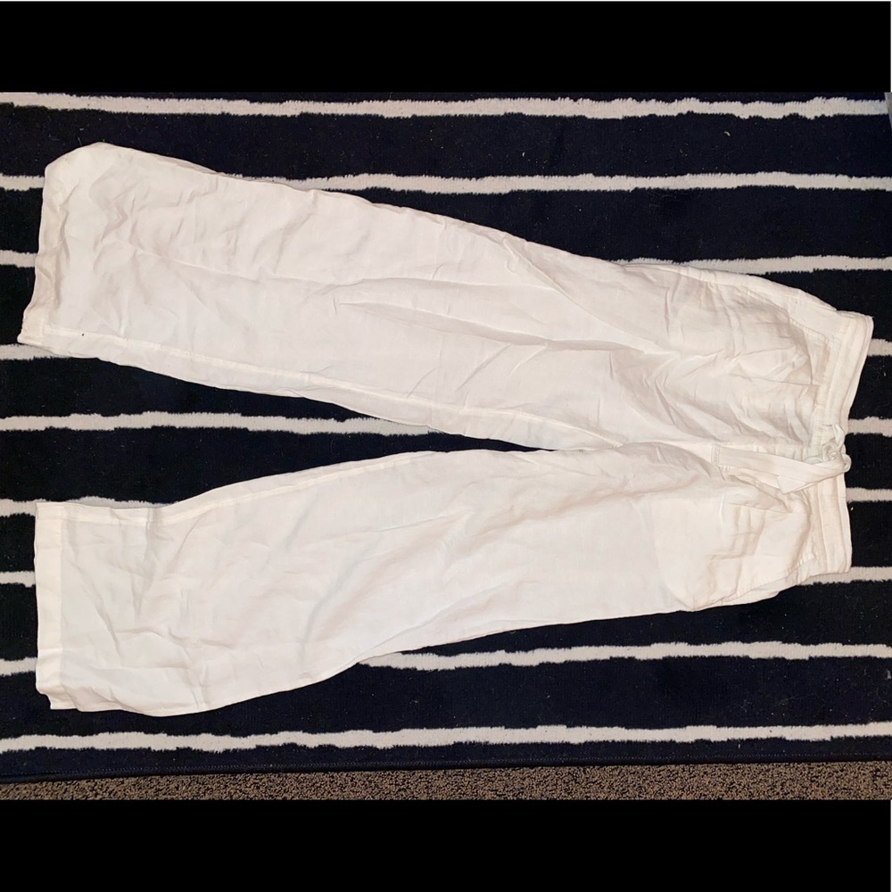 White Flowy Beach Pant